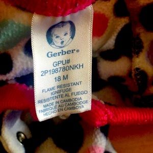 Leopard print footed pajamas. 18 Months. Warm. Fuzzy. Girls.